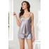 Pierre Cardin Saten Dantelli Şort Babydoll Takım 438 - Royal