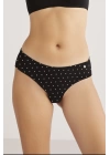 Kom Polka Brazilian Tekli Külot - Siyah