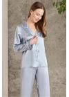 Pierre Cardin Saten Biyeli Pijama Takımı 1200 - Mist