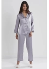 Pierre Cardin Saten Biyeli Pijama Takımı 1200 - Royal