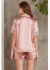 Pierre Cardin Saten Biyeli Pijama Takımı 1205 - Brandy