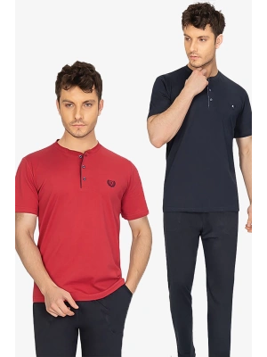 Ancelo %100 Pamuk 3lü Kısa Kollu Pijama Takımı 2119