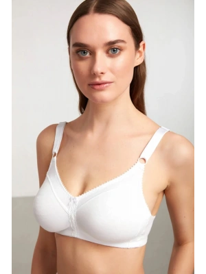 Kom Carol Pamuklu Balensiz Sütyen - Beyaz
