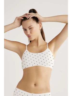 Kom Polka Büstiyer - Beyaz