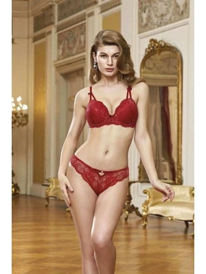 Nurteks Destekli Bordo Sütyen Takımı 4430