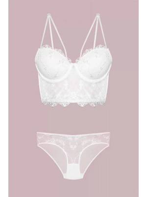 Nurteks Destekli Ekru Sütyen Takımı 4491