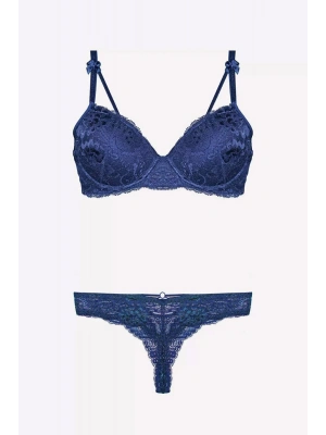 Nurteks Destekli Lacivert Sütyen Takımı 4430