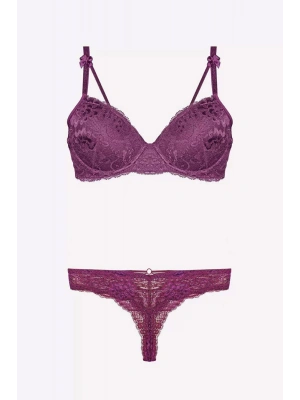 Nurteks Destekli Mor Sütyen Takımı 4430