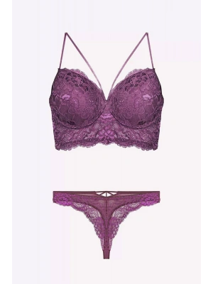 Nurteks Desteksiz Mor Sütyen Takımı 4330