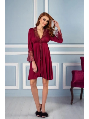 Pierre Cardin 6lı Penye Gecelik Sabahlık Takım Çeyiz Seti 5625 - Bordo