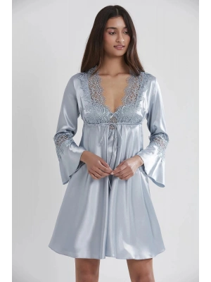 Pierre Cardin 6lı Saten Gecelik Sabahlık Takım Çeyiz Seti 6325 - Mist