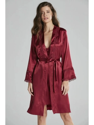 Pierre Cardin 6lı Saten Gecelik Sabahlık Takım Çeyiz Seti 6965 - Bordo