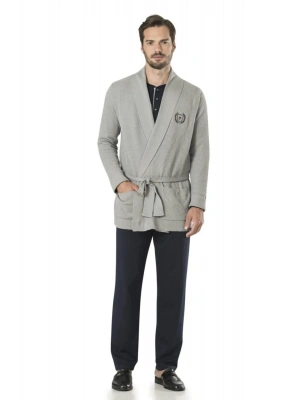 Pierre Cardin Çeyizlik Triko Ropdöşambr Ve Pijama 5li Takım 5595 - Gri