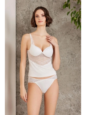 Pierre Cardin Penye Atlet Külot Kadın İç Çamaşırı Takımı 355 - Ekru