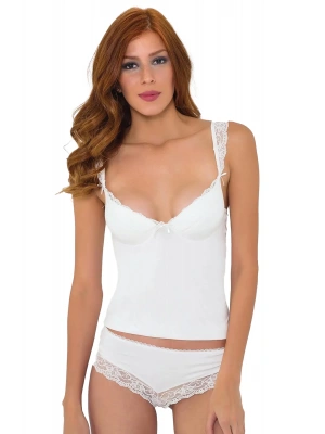 Pierre Cardin Penye Atlet Külot Kadın İç Çamaşırı Takımı 394 - Ekru