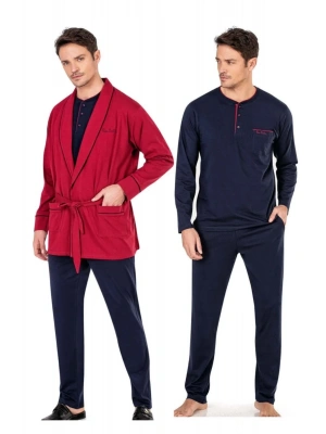Pierre Cardin Penye Pijama Robdöşambr 3lü Çeyiz Seti 5605 - Bordo