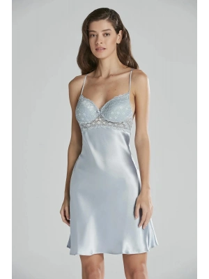 Pierre Cardin Saten Dantelli Gecelik 600 - Mist