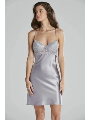 Pierre Cardin Saten Dantelli Gecelik 600 - Royal