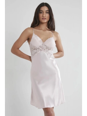 Pierre Cardin Saten Dantelli Gecelik 608 - Pudra