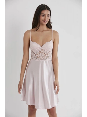 Pierre Cardin Saten Dantelli Gecelik 627 - Pudra