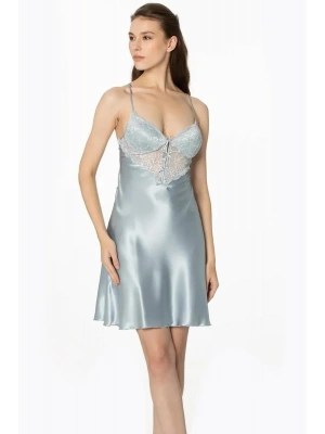 Pierre Cardin Saten Dantelli Gecelik 680 - Mist