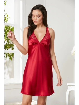 Pierre Cardin Saten Dantelli Gecelik 860 - Kırmızı
