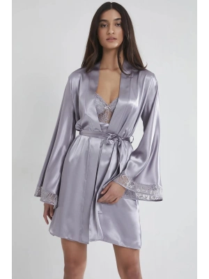 Pierre Cardin Saten Dantelli Gecelik ve Sabahlık Takımı 4090 - Royal