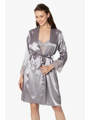 Pierre Cardin Saten Dantelli Gecelik Ve Sabahlık Takımı 4300 - Royal