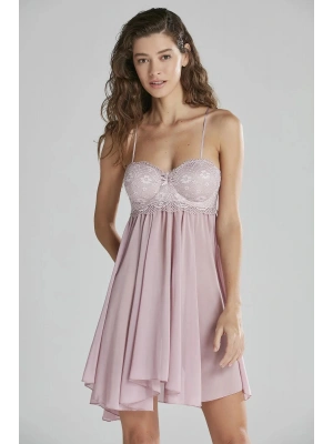 Pierre Cardin Şifon Dantelli Gecelik 880 - Rose