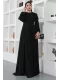 Omuz Detaylı Tesettür Abiye Elbise 727-Siyah