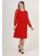 Rahat Form Büyük Beden Elbise 1786-Kırmızı