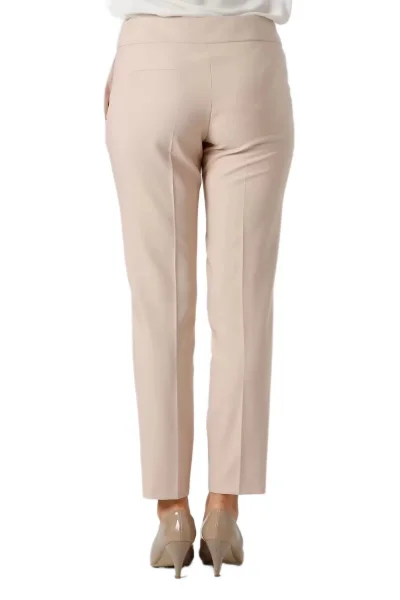 Kadın Kumaş Pantolon Cep Detaylı Bilek Boy 1712-Bej