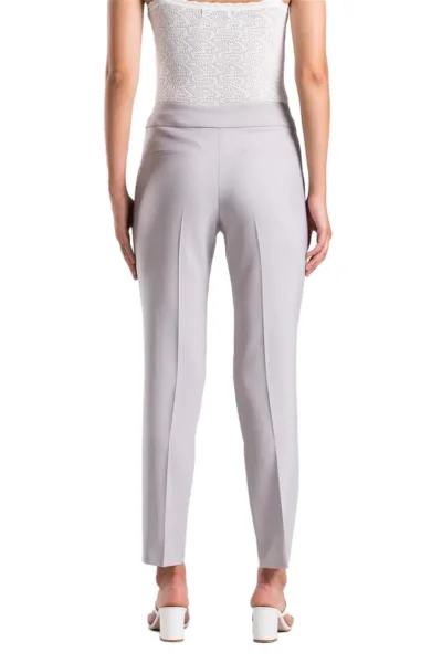 Kadın Kumaş Pantolon Cep Detaylı Bilek Boy 1712-GRİ