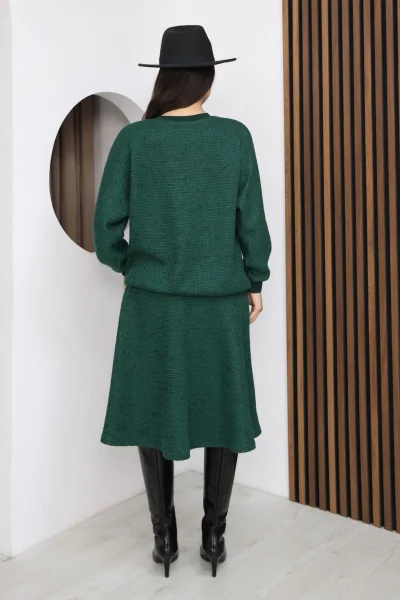 Yarasa Kol Triko Takım 6072-Yeşil