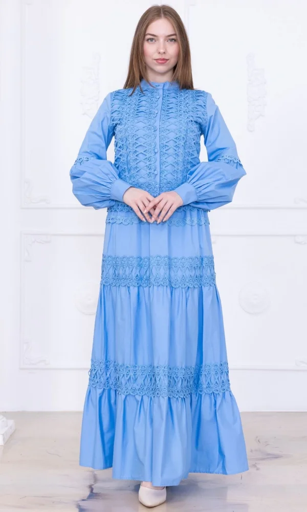 Dantel Detaylı İkili Takım 4712-Bebe Mavisi