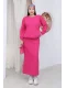Basic Comfort Şardonlu Etekli Takım 6073-Fuşya