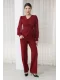 Nursel Ergin Bağlama Detaylı Asimetrik Yaka Tulum 6043-Bordo