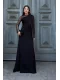 File Detaylı Abiye Elbise 2337-Siyah