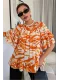 Madonna Yaka Lastikli Viskon Bluz 6020-Oranj