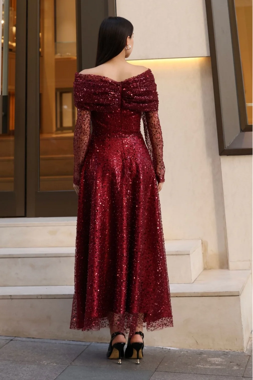 Aşkın Büyüsü Abiye Elbise 6054-Bordo