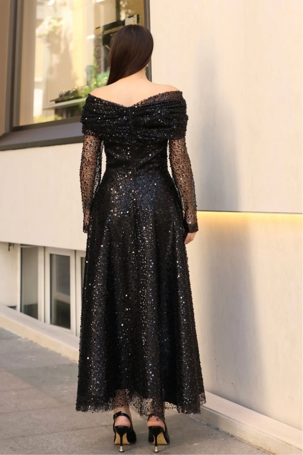 Aşkın Büyüsü Abiye Elbise 6054-Siyah