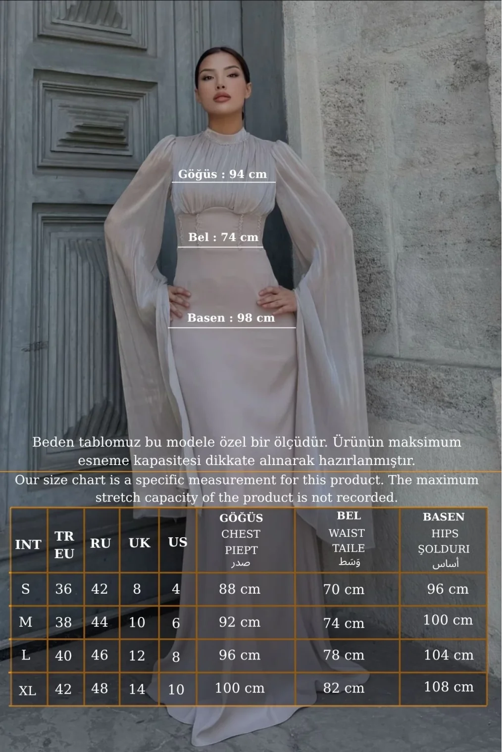 Bel Boncuk İşleme Detaylı Beden Ayarlı Abiye Elbise 2325-Mavi