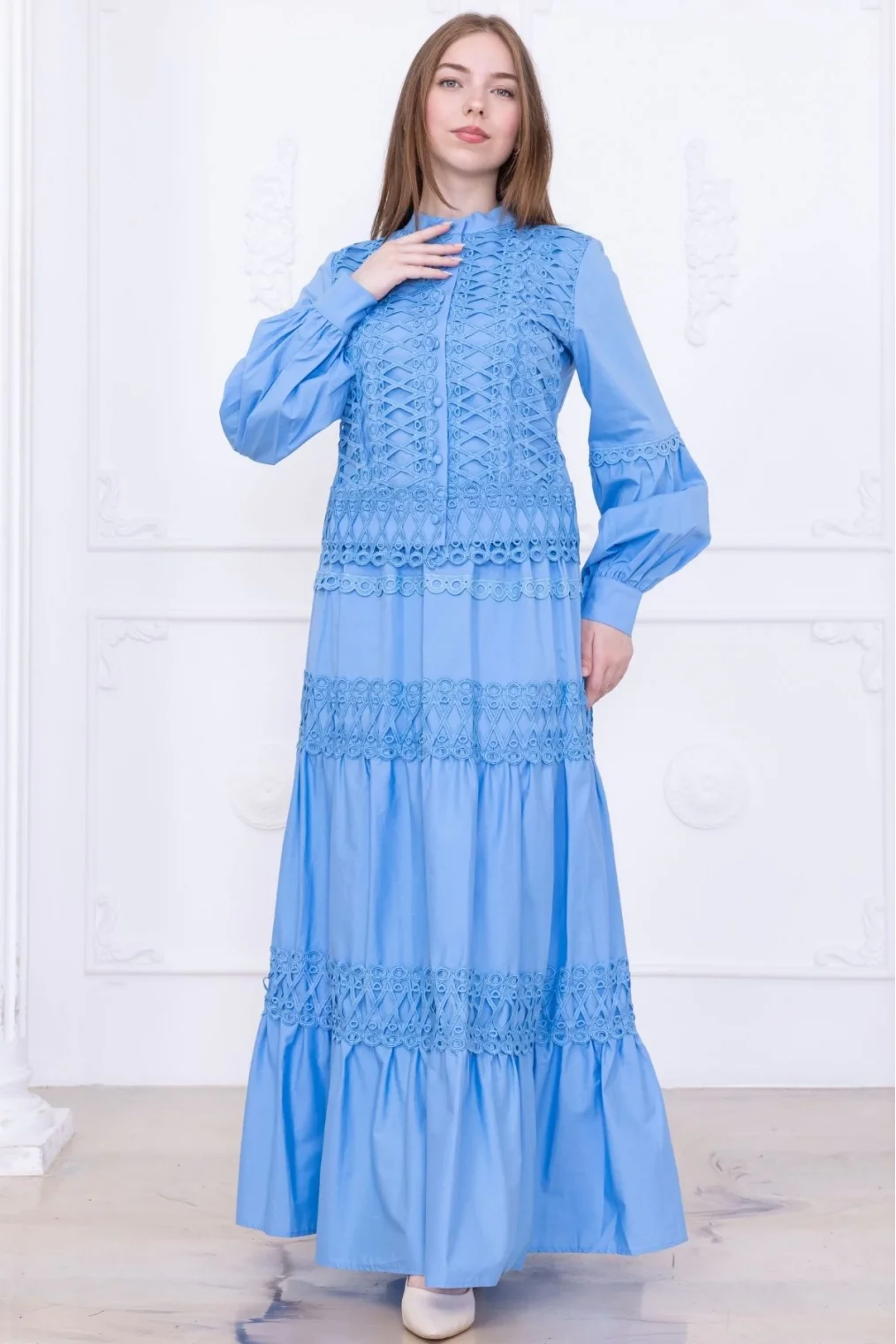 Dantel Detaylı İkili Takım 4712-Bebe Mavisi