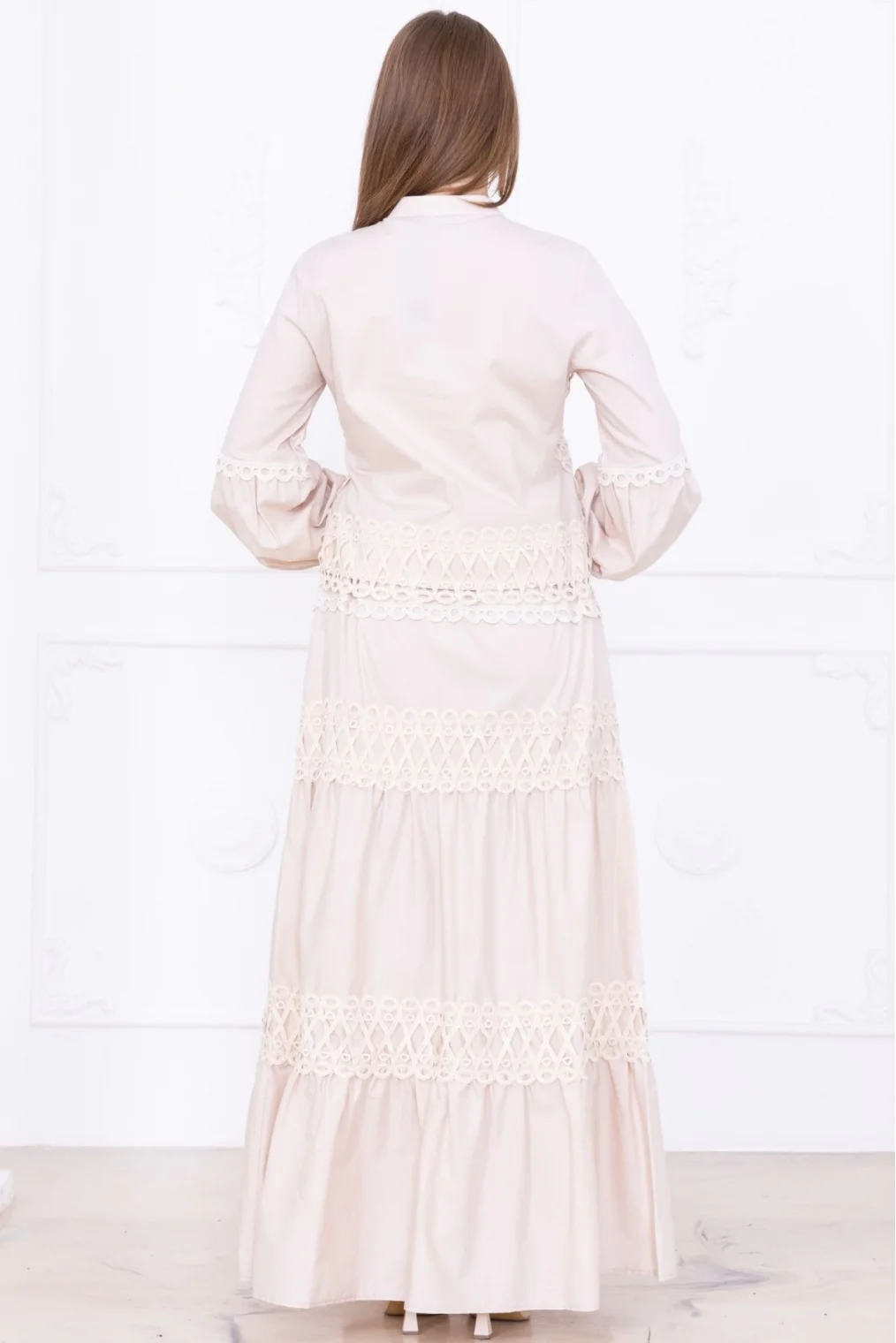 Dantel Detaylı İkili Takım 4712-Bej