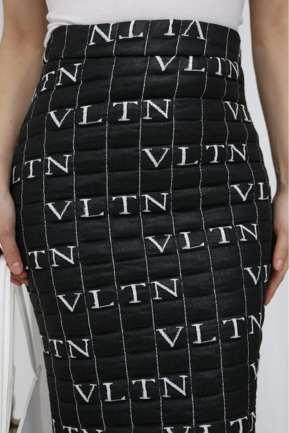 Kapitone Midi Kalem Etek 6075-Siyah