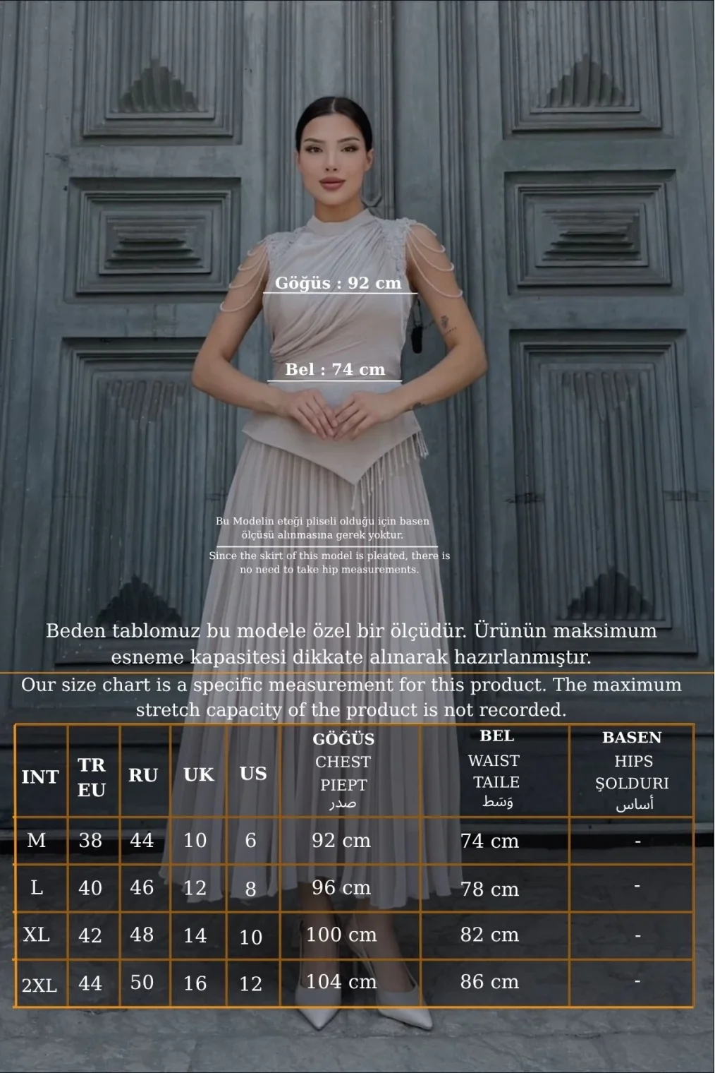 Omuz İşlemeli Pliseli Abiye Elbise 2385-Bebe Mavisi