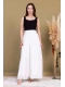 Beli Lastikli Pliseli Şifon Pantolon 6030-Beyaz