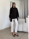 Düğme Detaylı Poplin Gömlek 6014-Siyah