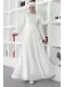 Omuz Detaylı Tesettür Abiye Elbise 701-Beyaz