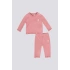 KIZ BEBEK UZUN KOL 2Lİ TAKIM - RETRO PEMBE